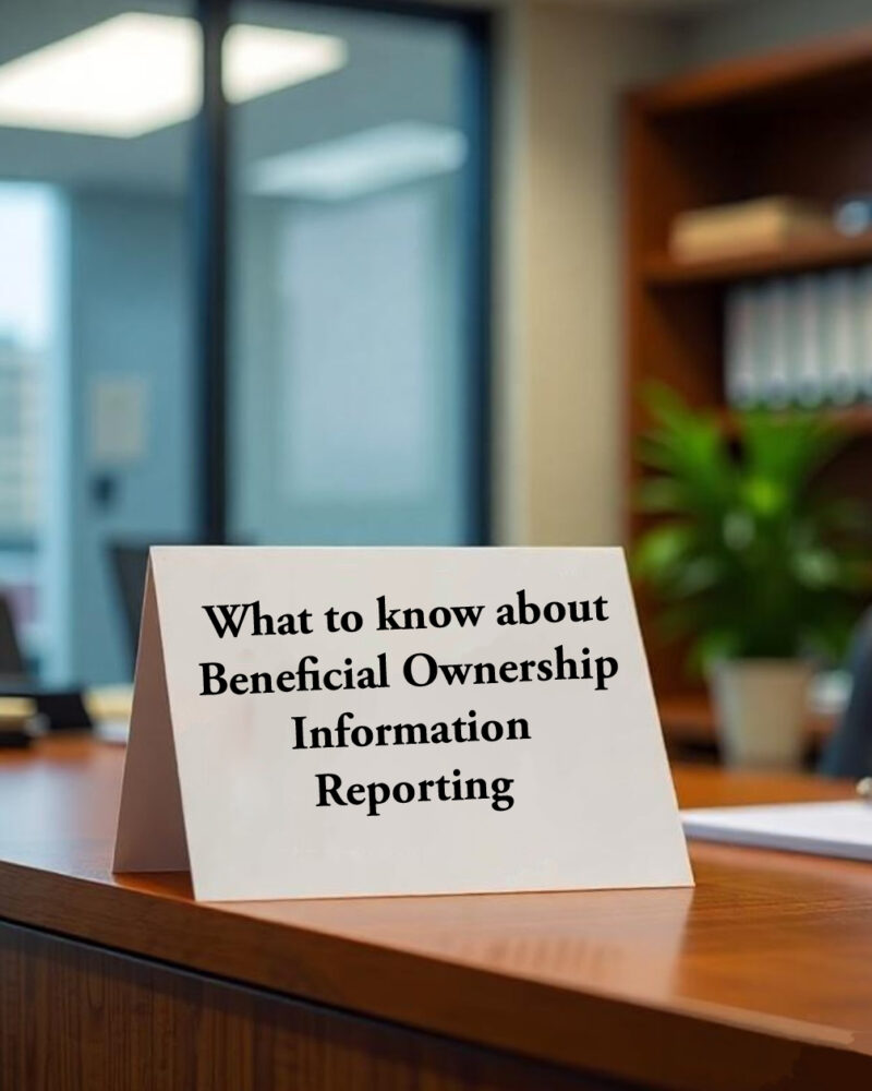 What to know about Beneficial Ownership Information Reporting Curvin CPA